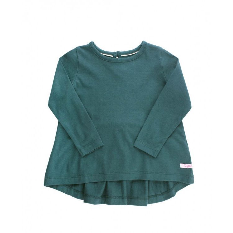 Rufflebutts LS Bow-Back Top , Color: Twilight, Size: 6-12m