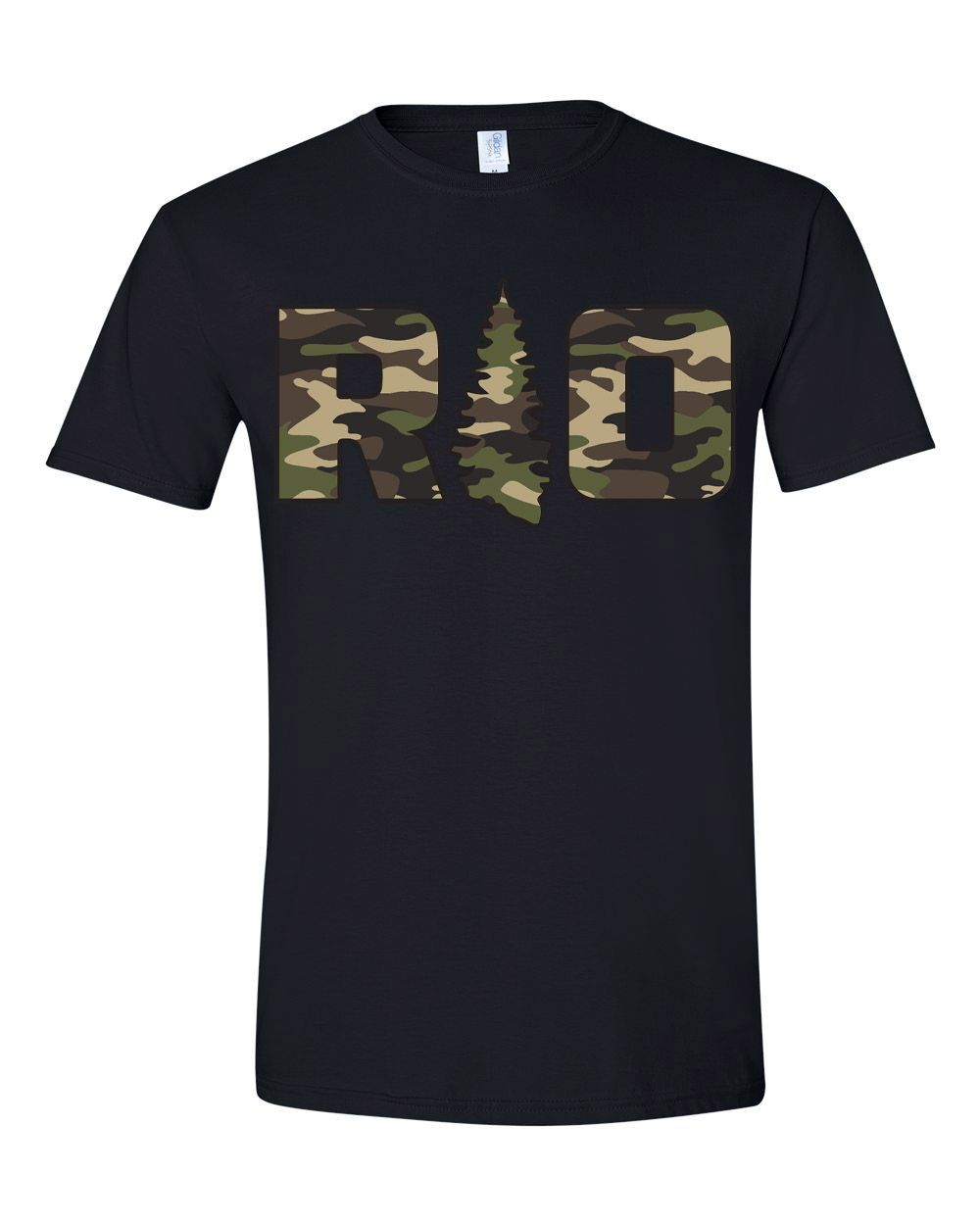 Rock Outdoors RO Camo SS Tee, Color: Black, Size: SM