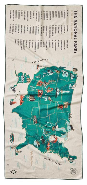 Nomadix Towel, Color: 59 Parks US Map