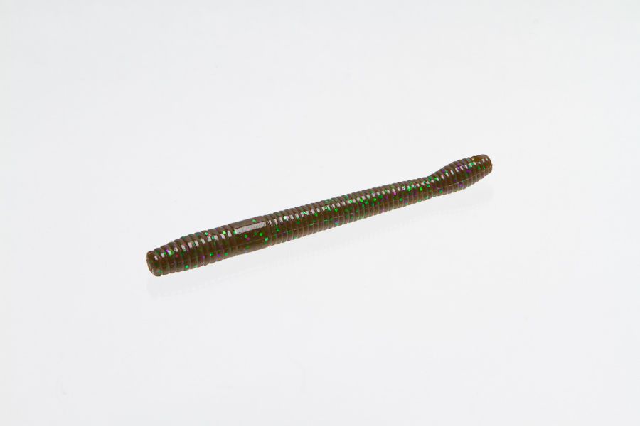 Zoom Magnum Finesse 5&quot; 10pk, Color: Green Pumpkin Purple Green
