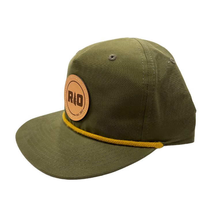 Rock Outdoors RO Round Leather Patch Rope Snapback, Color: Loden/Gold Rope