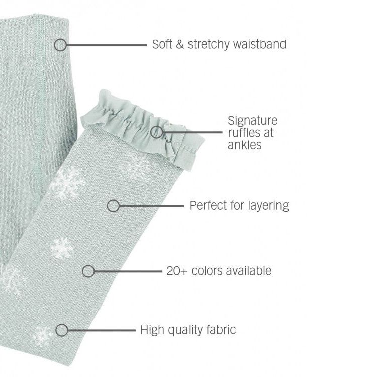 Rufflebutts Snowflake Footless Ruffle Tights, Size: 0-6m