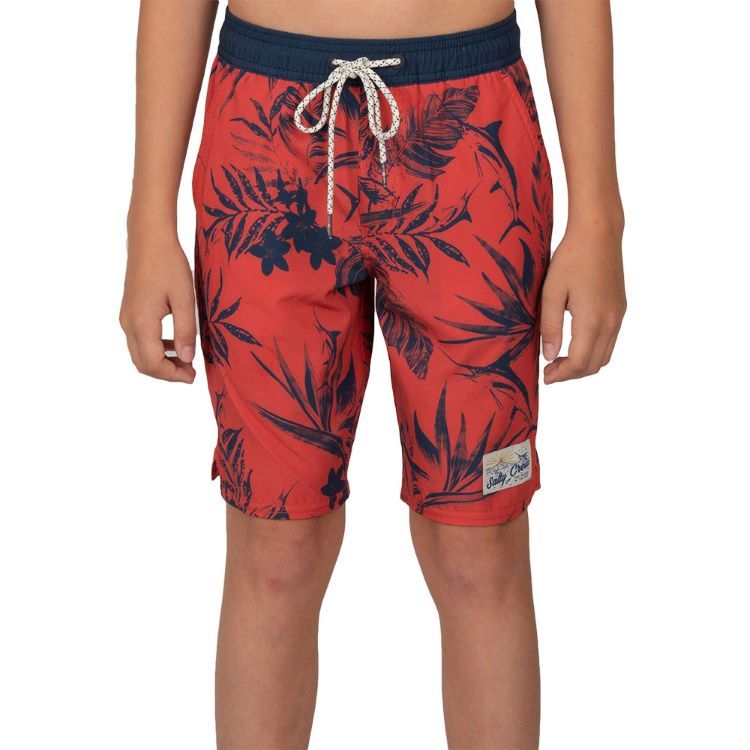 Salty Crew YTH Island Days Boys Elastic Neo Coral, Size: SM