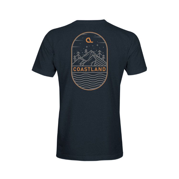 Coastland Aspens Way SS Tee, Color: Heather Navy, Size: SM