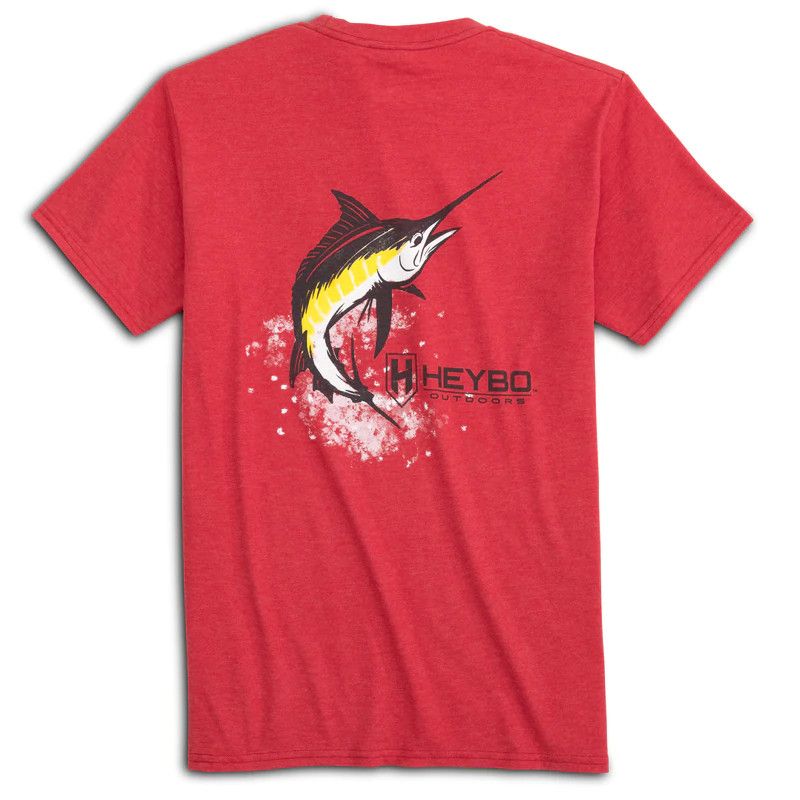 Heybo Bob Marlin SS Tee Red Heather, Size: SM