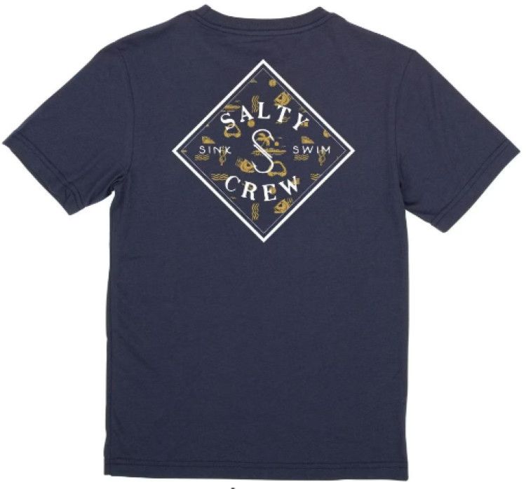 Salty Crew YTH Tippet Tides Boys SS Tee Navy, Size: SM