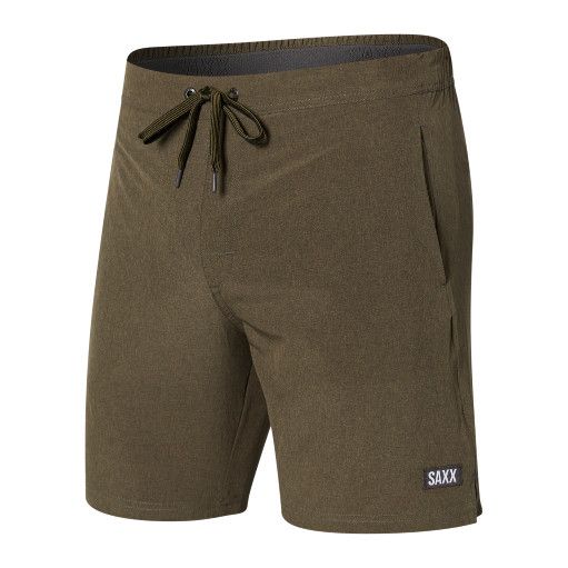 Saxx Sport 2 Life 2in1 Short 7", Color: Army Heather, Size: SM