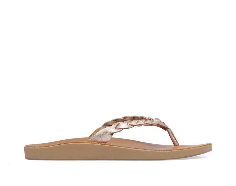 Sanuk W Cosmic Yoga Joy Metallic Braid, Color: Rosegold, Size: 5