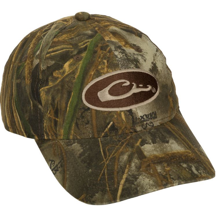 Drake Cotton Camo Cap, Color: Realtree Max-7