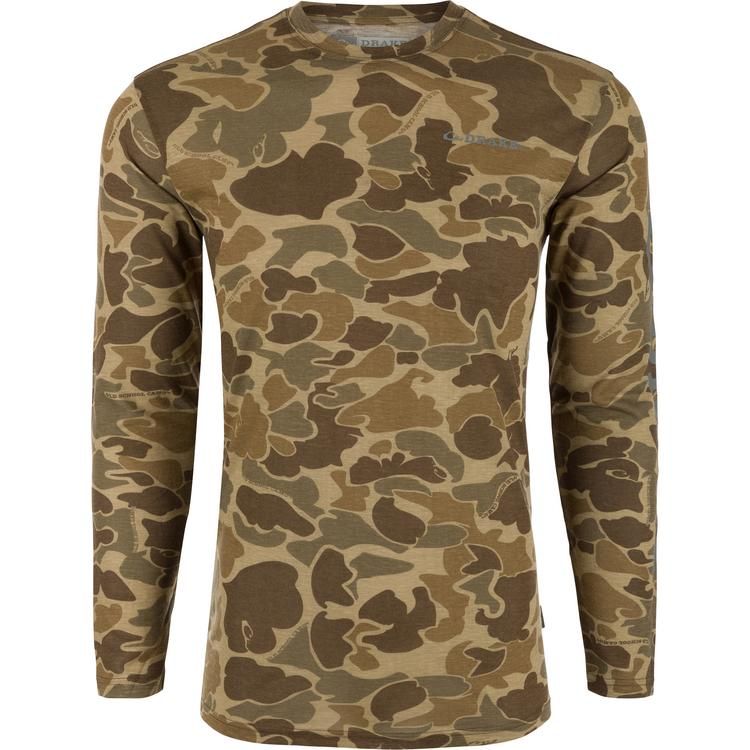 Drake Hunter Creek Bamboo LS Shirt, Color: Old School Timber, Size: SM