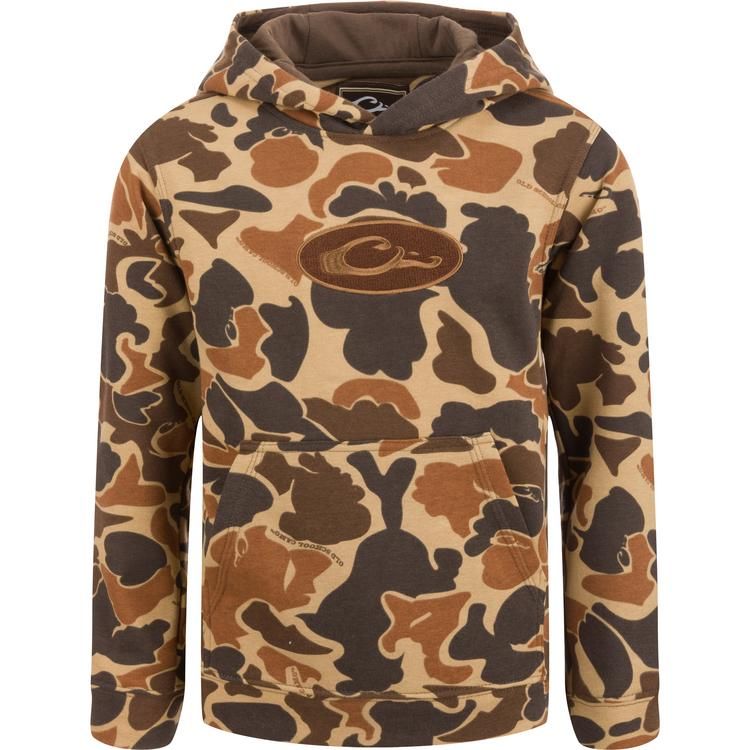 Drake YTH Three End Old School Hoodie, Color: Old School, Size: SM