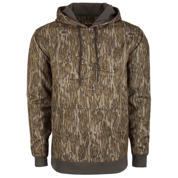 Drake The Back Eddy Embossed Solid Hoodie, Color: Bottomland, Size: SM