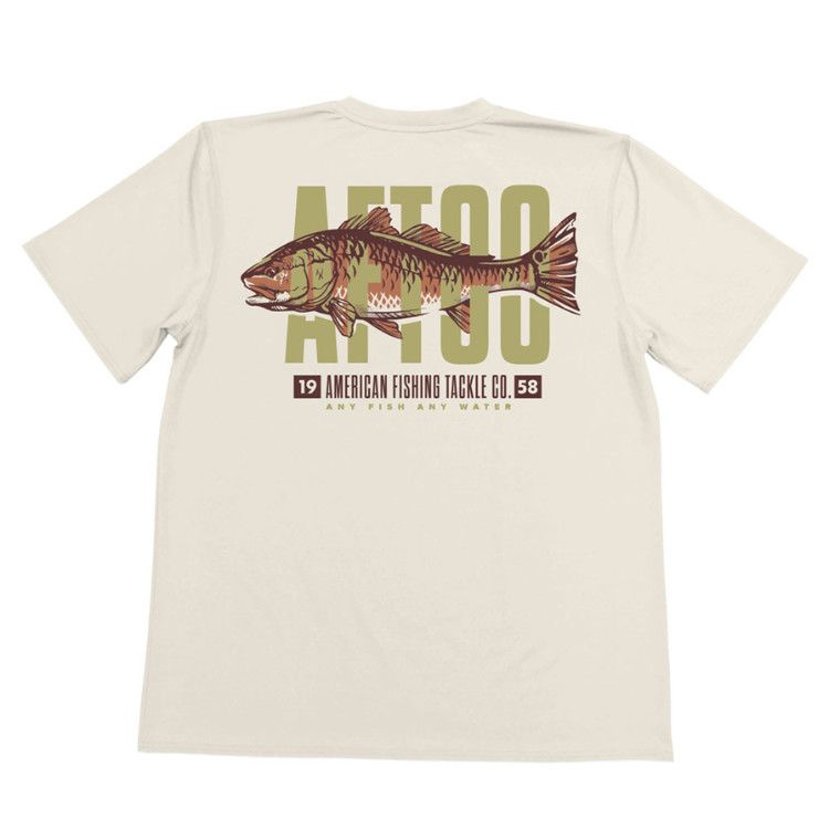 Aftco Big Red SS Tee, Color: Cream, Size: SM