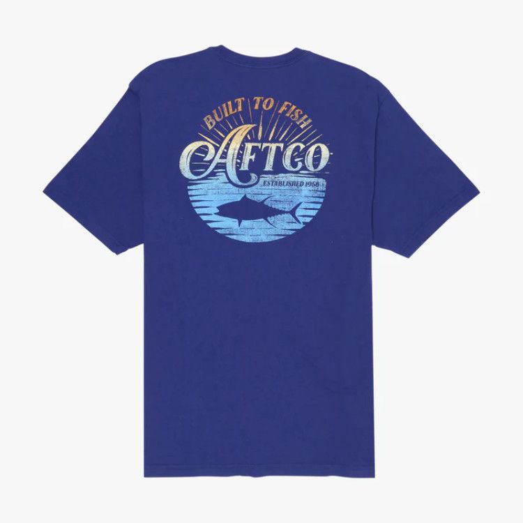 Aftco Alkaline SS Tee, Color: Storm Blue, Size: SM