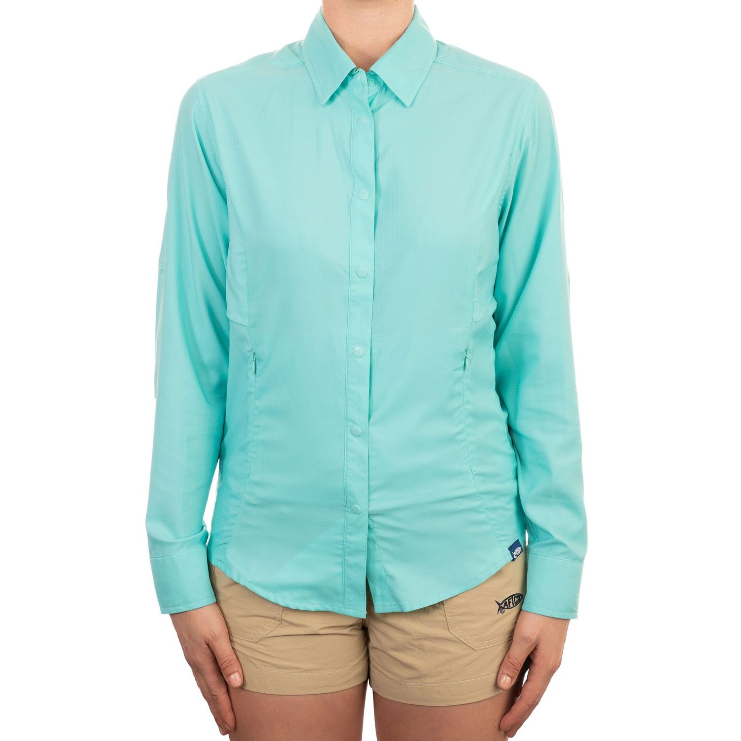 Aftco Women&#39;s Wrangle LS Shirt Mint , Size: LG