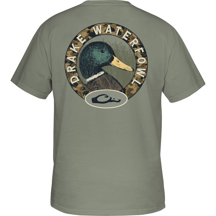 Drake Mallard Circle SS Tee, Color: Desert Sage, Size: SM