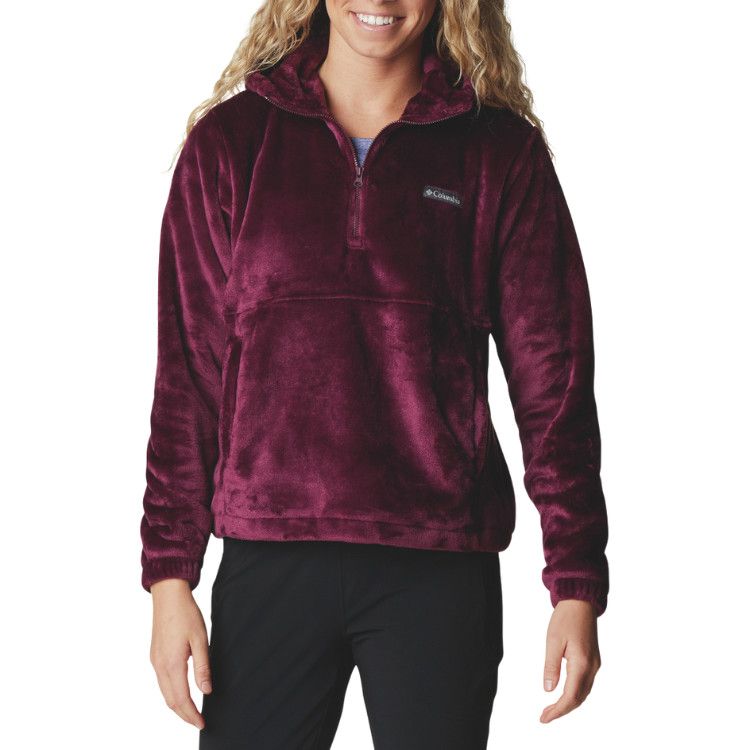 Columbia Fireside™ Fleece Hoodie, Color: Marionberry, Size: XS