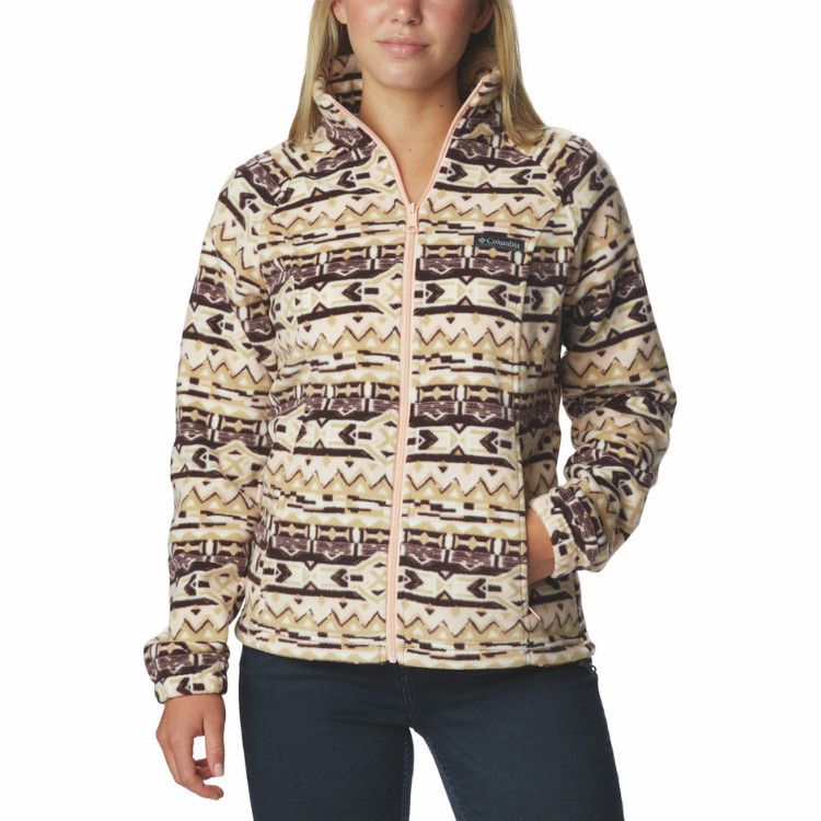 Columbia Benton Springs™ Printed Full Zip, Color: New Cinder / 80s Stripe Print, Size: XS