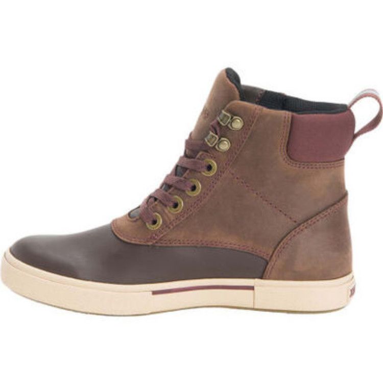 Xtratuf Women's 6" Leather Lace Ankle Deck Boot, Color: Chocolate, Size: 5