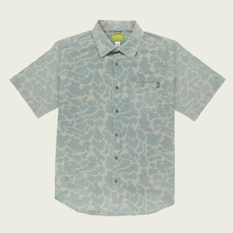Marsh Wear Hagood SS Button Down Shirt , Color: Green Camo, Size: MD