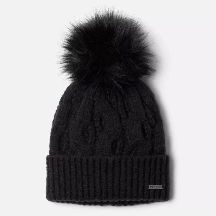 Columbia Boundless Days™ Cable Knit Pom Beanie, Color: Black