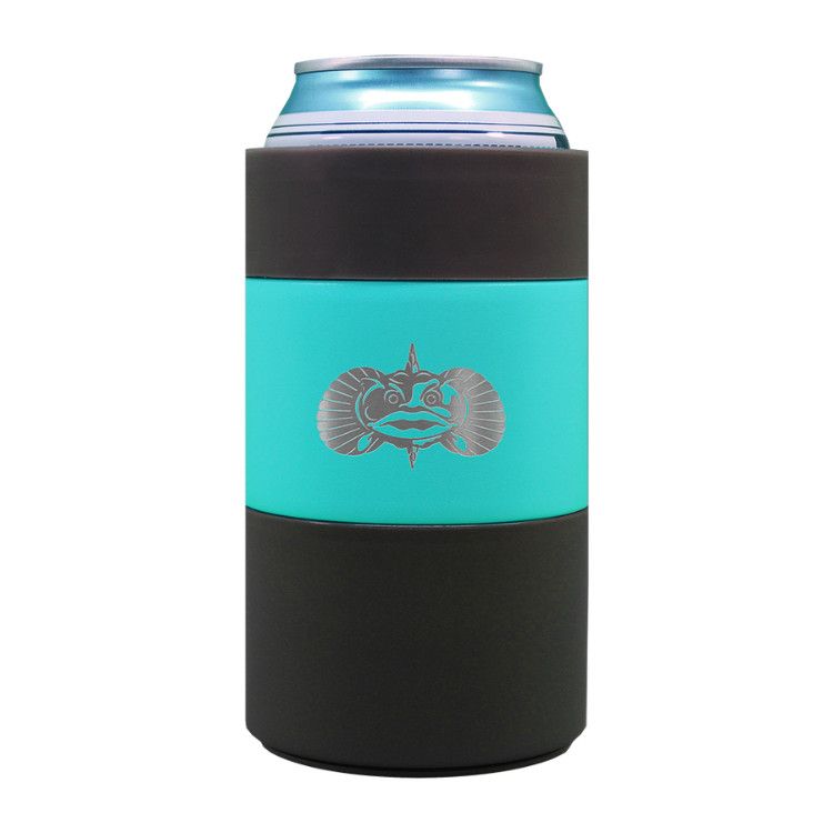 Toadfish Non-Tipping Can Cooler + Adapter , Color: Teal