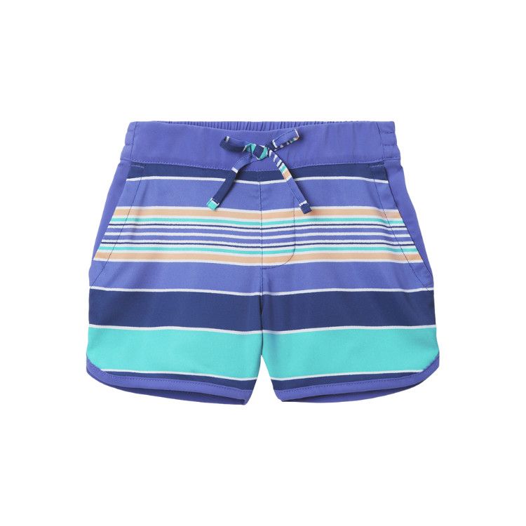Columbia Toddler Girls Sandy Shores™ Boardshort, Color: Dark Sapphire Danby Stripe / Purple Lotus, Size: 2T