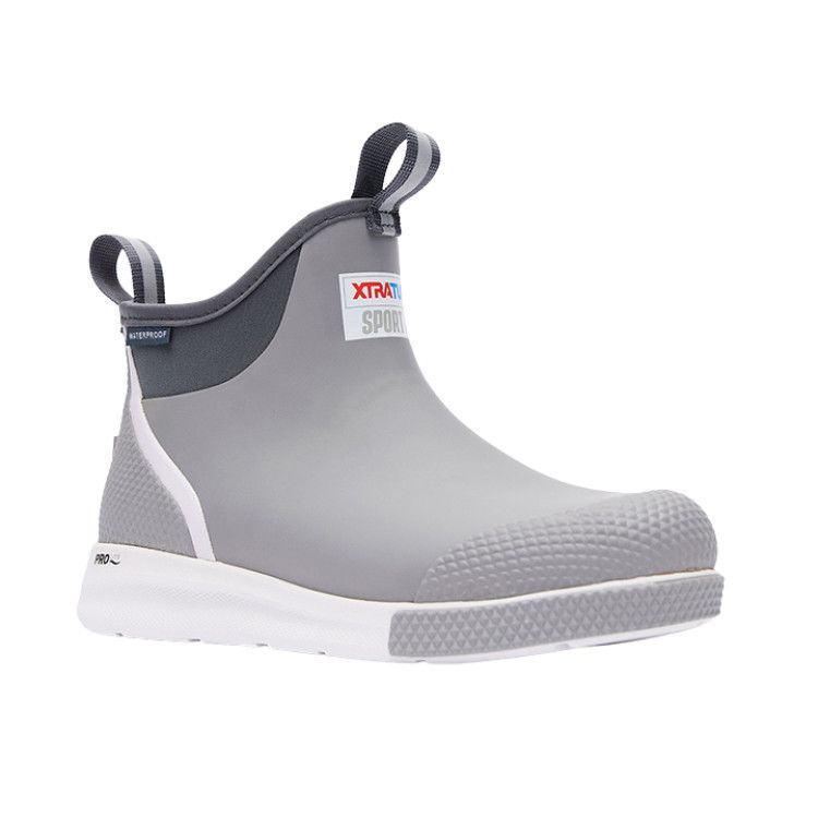 Xtratuf Men&#39;s 6&quot; Ankle Deck Boot Sport, Color: Gray, Size: 8
