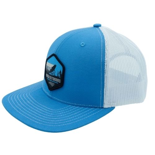 Rock Outdoors Jumping Bass Mid Profile Trucker Hat, Color: Columbia/White