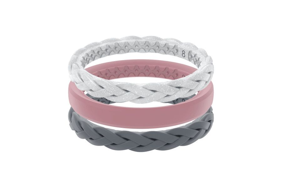 Groove Life Stackable Silicone Ring, Color: Serenity, Size: 9