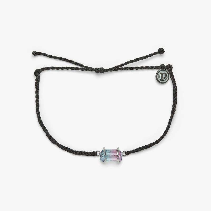 Puravida Mermaid Quartz Silver Bracelet, Color: Black
