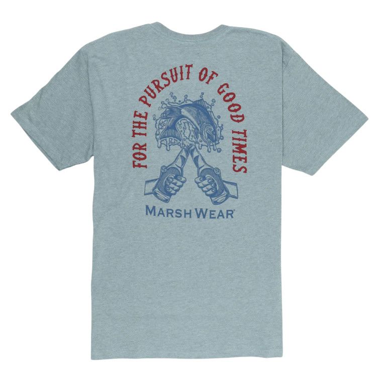 Marsh Wear Cheers SS Tee , Color: Moonstone Heather, Size: MD