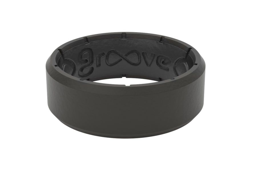 Groove Life Edge Silicone Ring, Color: Black / Black, Size: 9