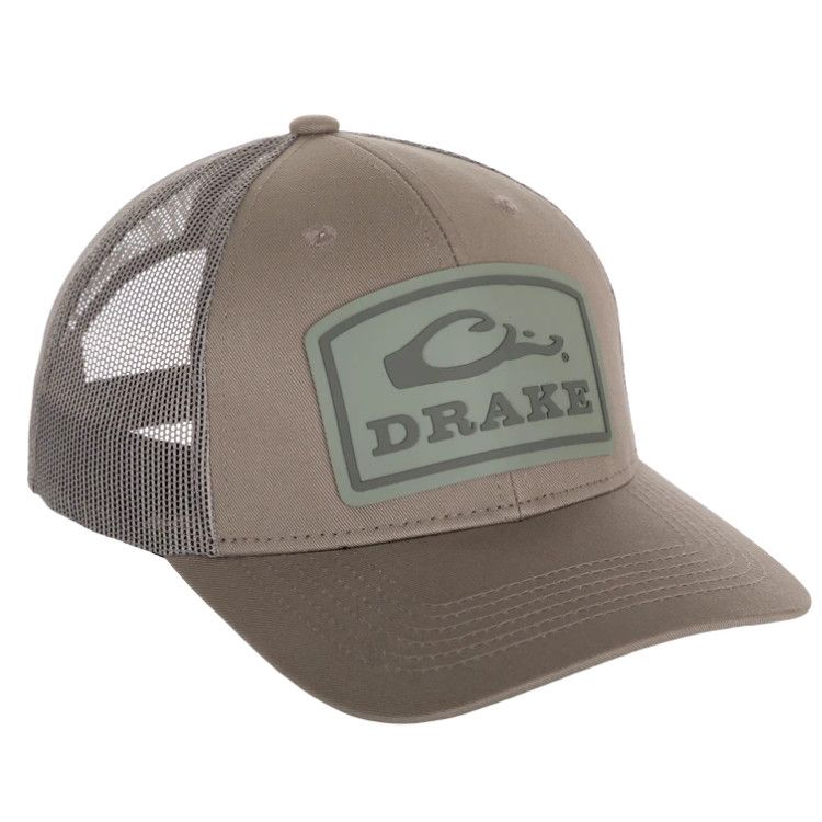 Drake Badge Logo Mesh Cap, Color: Castlerock Grey Heather