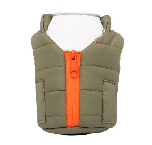 Puffin Beverage Vest, Color: Green/Orange