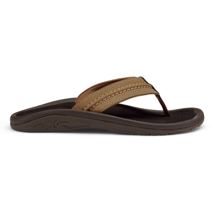 OluKai Hokua Men&#39;s Flip Flops, Color: Tan/Tan, Size: 9
