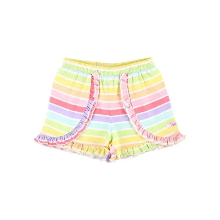 Rufflebutts Rainbow Parade Playground Shorts, Size: 0-6m