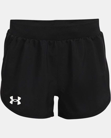 Under Armour YTH UA Fly By Short, Color: Black, Size: XS