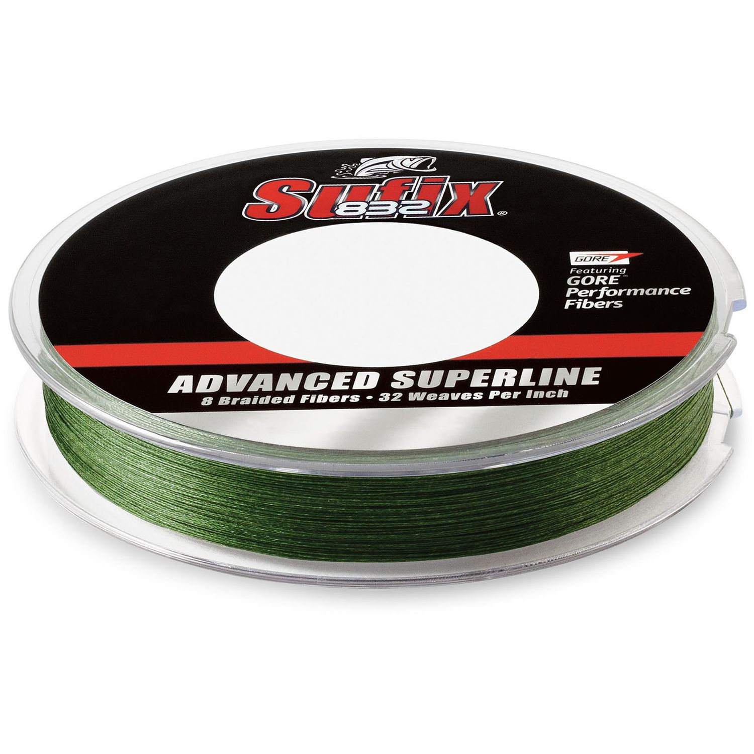 Sufix 832 Superline Braid (Low-Vis Green) - 300 Yards, Size: 20lb