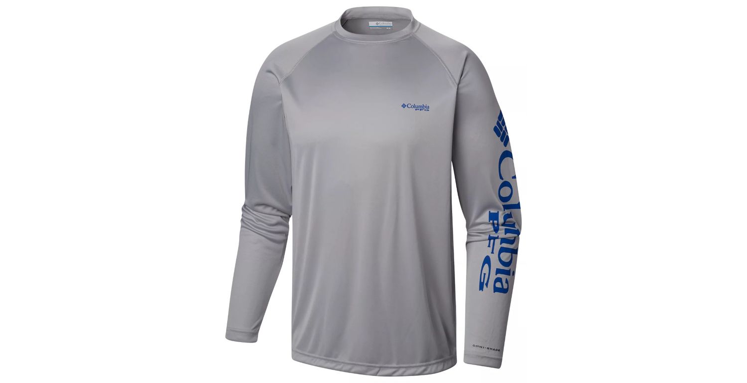 Columbia Terminal Tackle™ LS Shirt, Color: Cool Grey / Vivid, Size: SM