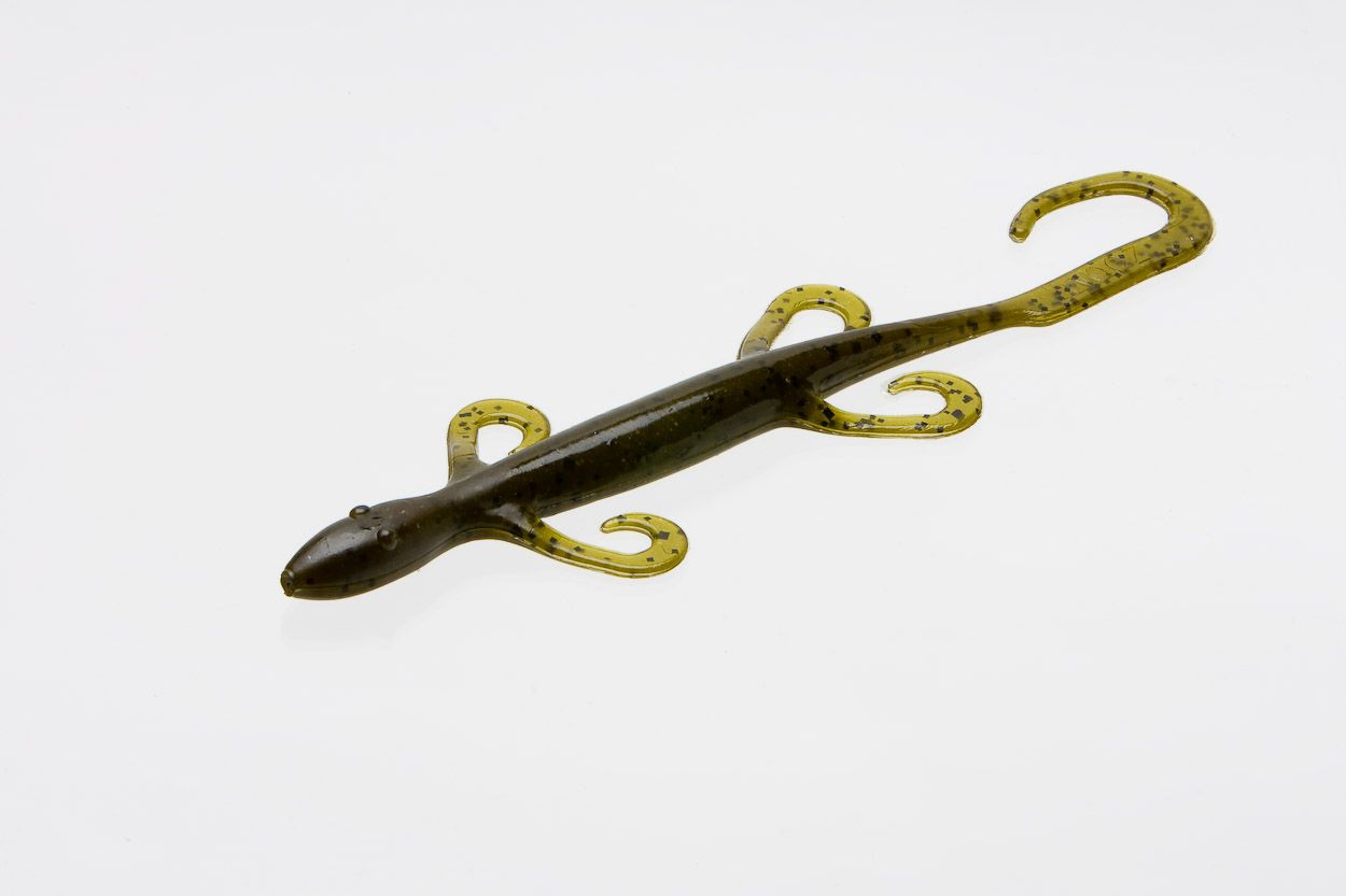 Zoom Magnum Lizard 8&quot;, Color: Green Pumpkin