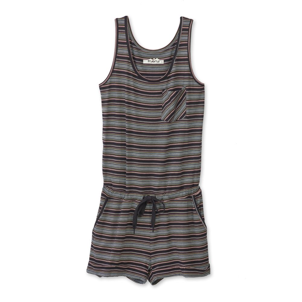 Kavu Doris Night Stripe Romper, Size: LG