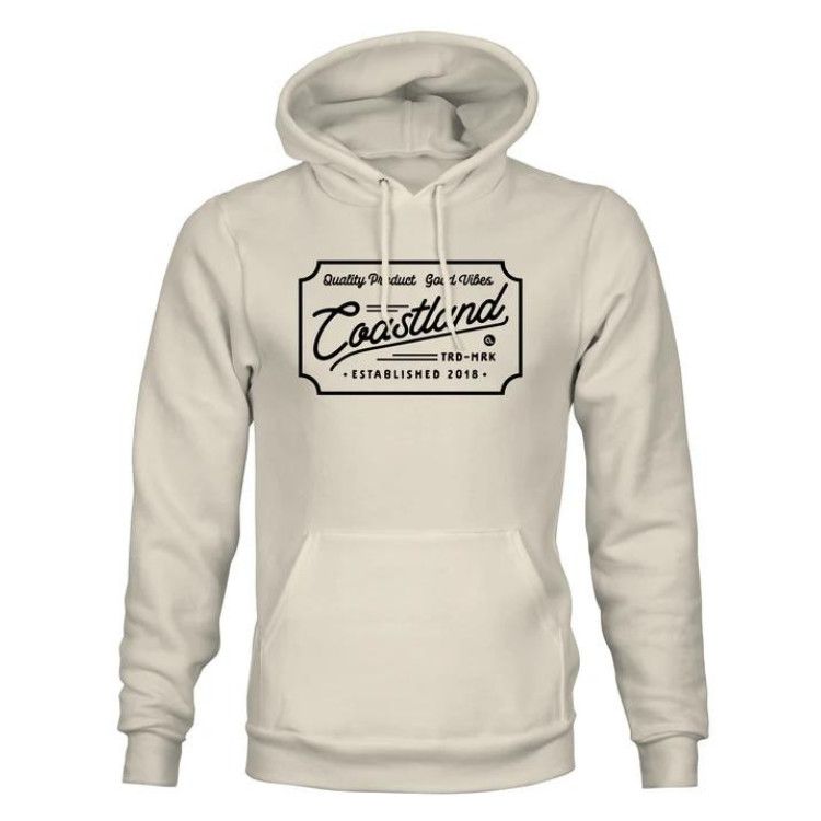 Coastland CL Vintage Hoodie, Color: Bone, Size: SM