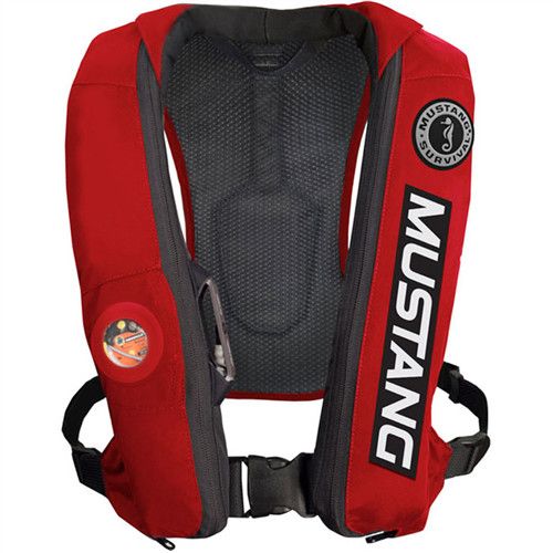 Mustang Survival Elite 28 Inflatable PFD Auto, Color: Red