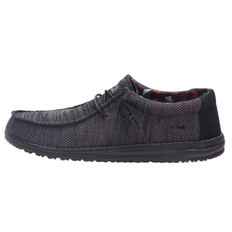 Hey Dude Wally Sox , Color: Jet Black, Size: 9