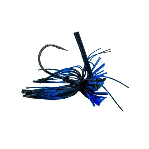 Rock Outdoors Pro Series Flip Cover Finesse Jig 7/16, Color: Black/Blue