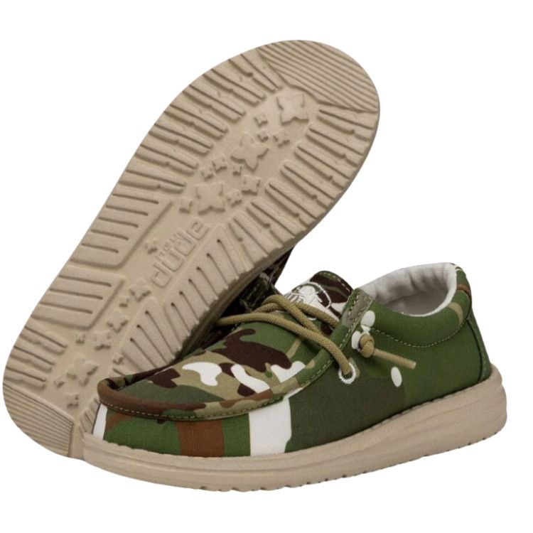 Hey Dude Wally Toddler Ripstop, Color: Multi Camo, Size: 5