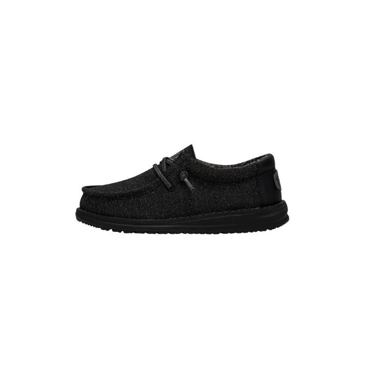 Hey Dude YTH Wally Basic, Color: Black, Size: 11