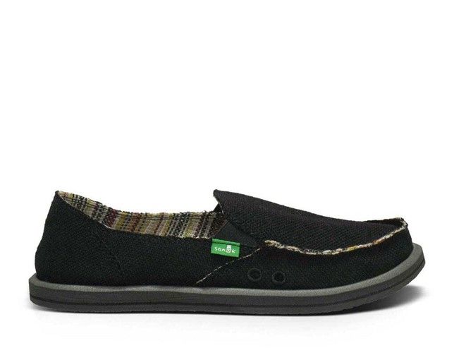 Sanuk Donna Hemp Black, Size: 6