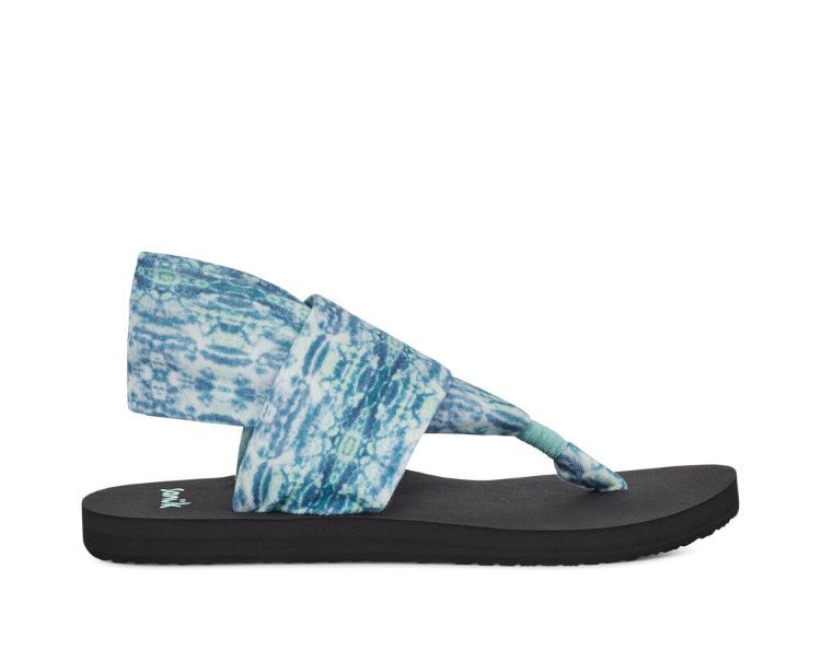 Sanuk W Sling St Kaleidoscope, Color: Blue Green, Size: 5